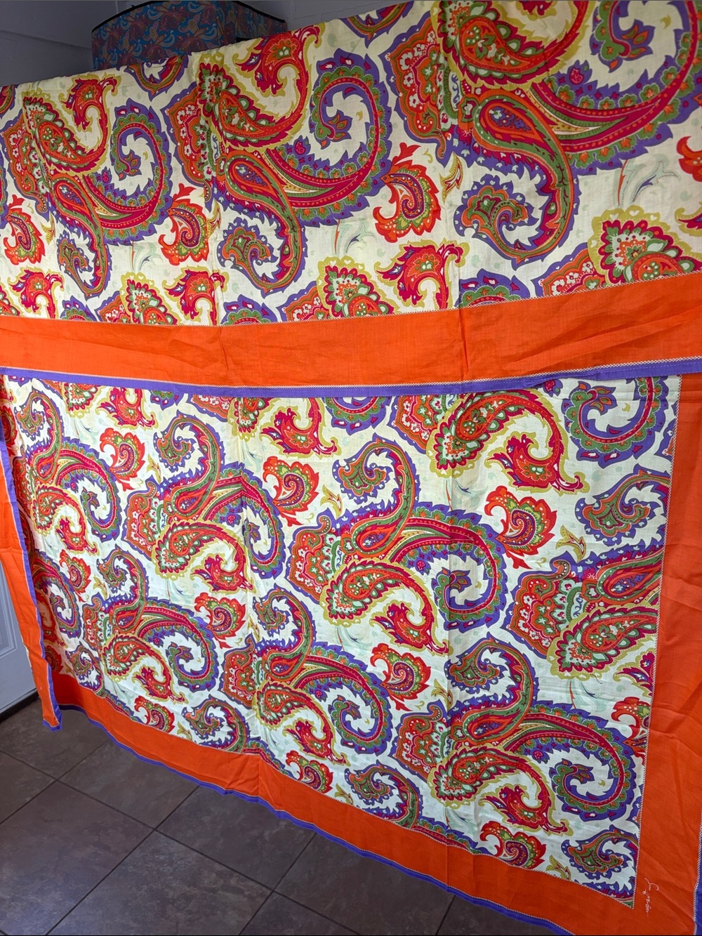 Jim Thompson Paisley Cotton Pareo/Sarong -  (Purple, Green, Hot Pink, Orange)